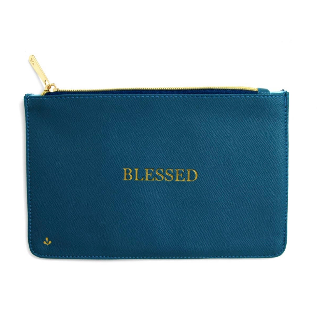 Teal Blessed Zipper Pouch