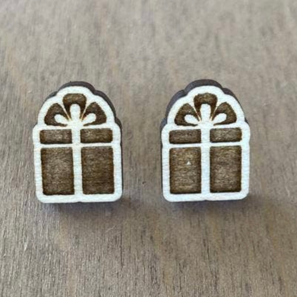 Handmade Gift w/ Bow Stud Earrings