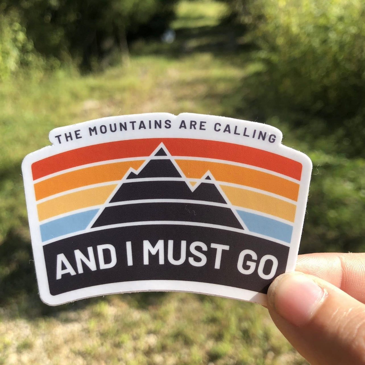 The Mountains are Calling Vinyl Sticker